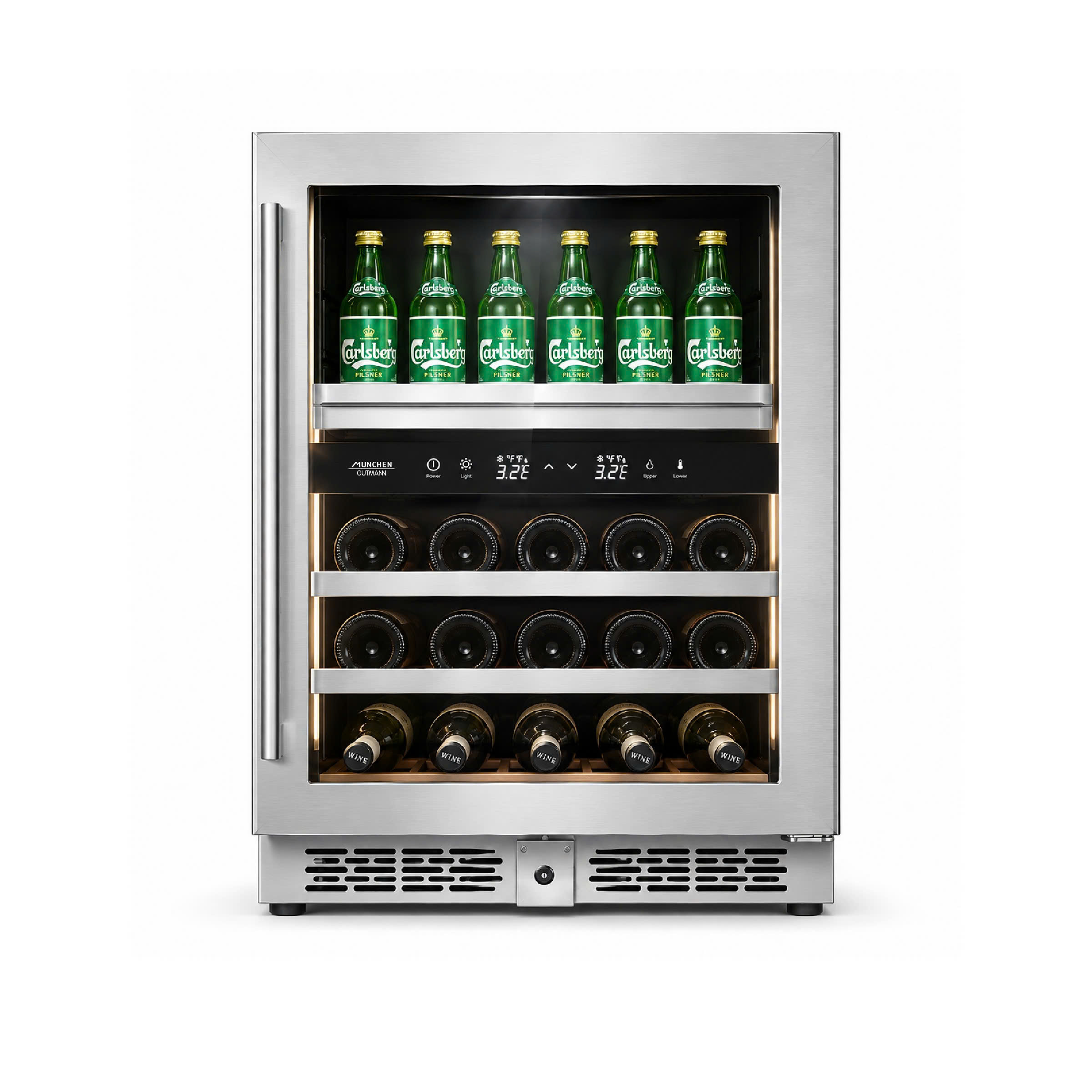 Tủ rượu vang kết hợp SETMW11/082DZ(MWB082DZ nhiệt độ từ 1℃ -~20 chai Standard Bordeaux 750ml & 20 lon bia 500ml)